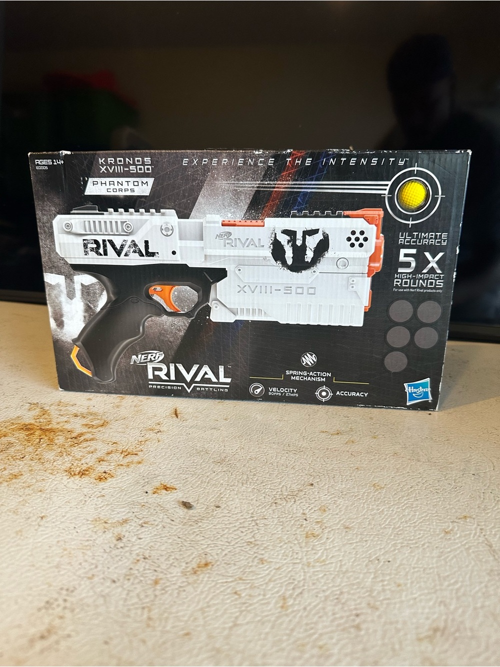 Nerf Rival Kronos XVIII-500 Blaster - White, Black & Orange